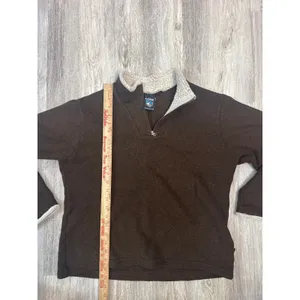 Kuhl Alfpaca Fleece Quarter Zip Pullover Brown Women Large Mock Neck Shearling thumbnail 6