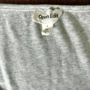 OPEN EDIT Henley Organic Cotton Blend Bodysuit color grey size L thumbnail 7
