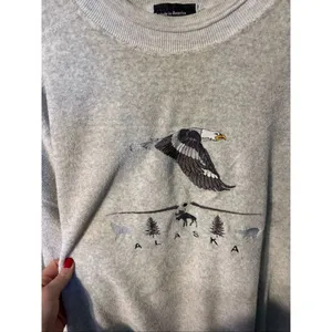 American Vintage Vintage Alaska Embroidered Crewneck XXL Terry Cloth Pullover Sweatshirt thumbnail 2