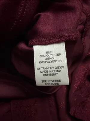Altar'd State Burgundy Long-Sleeve Ruffle Tiered Romper thumbnail 3