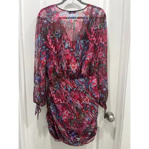 Amanda Uprichard Amani Long Sleeve Mini Dress in Bloom Sz L thumbnail 8