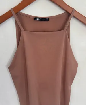ZARA Dusty Mauve Square-Neck Camisole thumbnail 1
