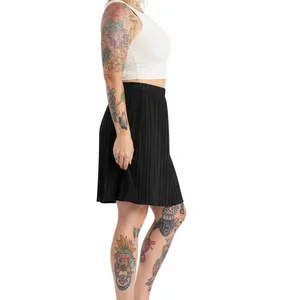 LulaRoe Samantha Plisse pull on Mini skirt size Large Black thumbnail 2