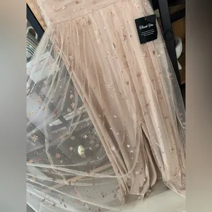 Altar'd State Tulle maxi dress ruffle flutter sleeve glitter stars formal sparkly vneck aster thumbnail 9