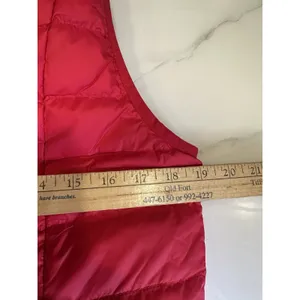 ZYIA Active Alpine Down Puffer Vest Women’s Large Red Quilted Logo Waistband EUC thumbnail 6