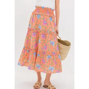 Tuckernuck Hyacinth House Odette Maxi Skirt Floral Multi Orange Size Small thumbnail 12