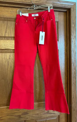 Mica high rise ankle flare Red Size 28 thumbnail 1