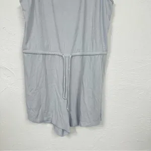 Madewell Grey Sleeveless Casual Romper Womens L Cinch Waist Summer Beachy thumbnail 4