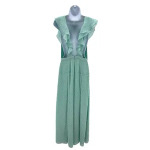 Fame & Partners Free People Jacy Ruffle Wide Leg Jumpsuit Mint Swiss Dot‎ Small thumbnail 10