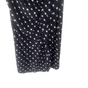 American Living Women's 14‎ Blue Polka Dot Runched Ruffle Dress Kentucky Derby thumbnail 3
