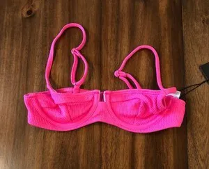 Pretty Little Thing Hot Pink Bikini Top thumbnail 2