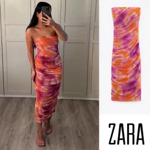 Zara‎ Print Dress With Tulle thumbnail 12
