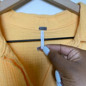 YFB Young Fabulous & Broke Women 100% Cotton‎ Shirt XS Yellow Gauze Button Down thumbnail 3