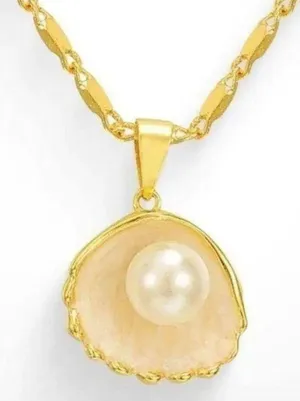 Billabong Shell Pearl Gold Necklace thumbnail 1