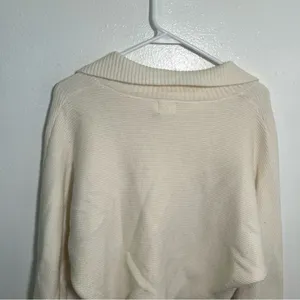 Dreamers by Debut Women's Size Medium/Large Collared Dolman Sleeve Sweater Cream thumbnail 7