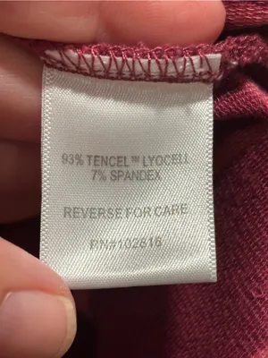 Garnet Hill Mock Turtleneck Tunic Top | Size Large | Burgundy Stripe | EUC thumbnail 7
