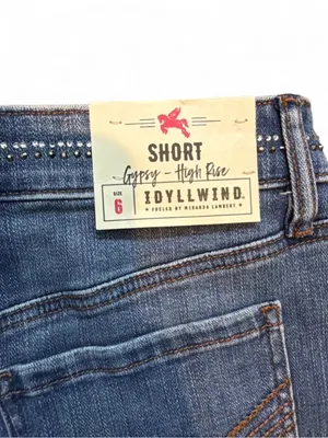 NWT Idyllwind Rhinestone High Rise Western Denim Shorts Size 6 thumbnail 6