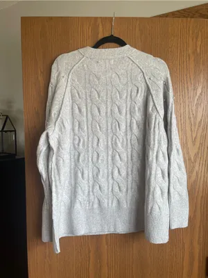 Aerie Cable Knit Pearl Detail Sweater thumbnail 2