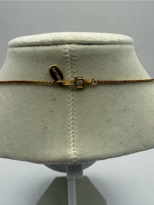 Park Lane Gold Tone Necklace Purple Bead Pendant Vintage Costume Jewelry thumbnail 3