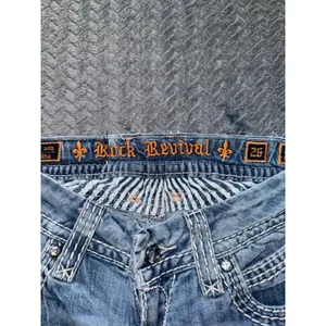Rock Revival Jeans‎ Womens Blue Scarlett Easy Crop Wash Denim Size 26 thumbnail 3