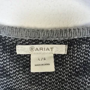 Ariat Cardigan Sweater Womens Large Aztec Open Front Pockets Western Boho thumbnail 6