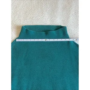 Free People Ottoman Slouchy Tunic Sweater Size S Teal Oversized Mock Neck thumbnail 12