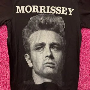 Morrissey Big Face James Dean & Tour Stops Goth Band Tee M thumbnail 2