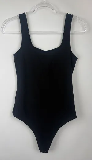 Abercrombie Soft AF Collection Black Tank Sleeveless Bodysuit Size Medium thumbnail 1