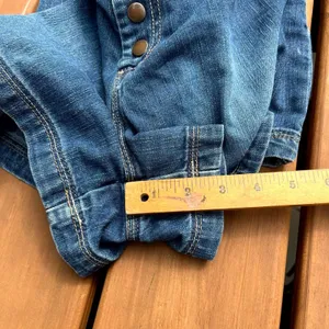 Y2K American Eagle Jean Shorts Blue Denim Snap Fly Low Rise Women Size 10 thumbnail 7