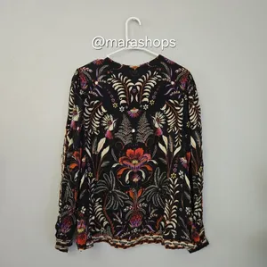 FARM Rio Classic Garden Black Mirror Trim Blouse thumbnail 9