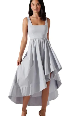 ASTR The Label Allora Asymmetrical High Low Dress in Periwinkle Blue Size L thumbnail 1