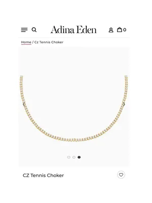 Revolve x Adina Eden Thin Tennis Choker in Gold thumbnail 8