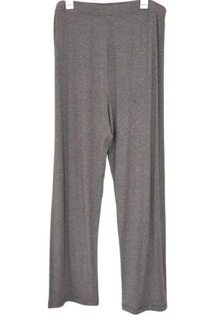 SKIMS Ribbed Knit Stretchy Gray Womens High Rise Straight Leg Pants NWT Size 2XL thumbnail 1