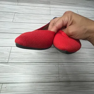 Rothys‎ The Point Red Pointed Toe Knit Flats Womens Size 8 Sustainable Washable thumbnail 5