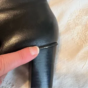 Bass Roma Black Leather 3” Heels Ankle Boots Booties Women’s Size 9 Professional thumbnail 10