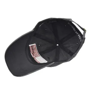 Black American Flag USA Baseball Cap - Tactical Army Cotton Casual Hat thumbnail 2