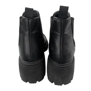 Steve Madden Howler Women's Black Leather Chunky Platform Chelsea Ankle Boots 8M thumbnail 3