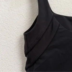 LULULEMON Black Nulu and Mesh-back Shelf Bra Yoga Tank Top Size 4 thumbnail 6