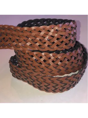 Brown Woven Faux Leather Retro Boho Belt thumbnail 3