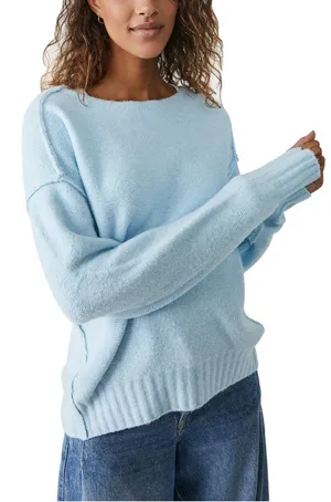 Free People Eastwood Crew Neck Tunic Sweater thumbnail 1