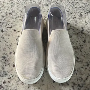 Rothy's The Sneaker Women 8.5 Sand Tan Minimalist Slip On Sustainable Shoes thumbnail 4