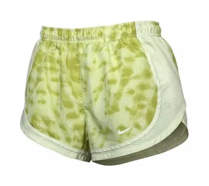 Nike Women's Light Lime Tie-Dye Athletic Shorts thumbnail 1