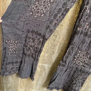 Blue B Purple Blue Paisley Boho Wide Leg Jumpsuit Romper Large thumbnail 5