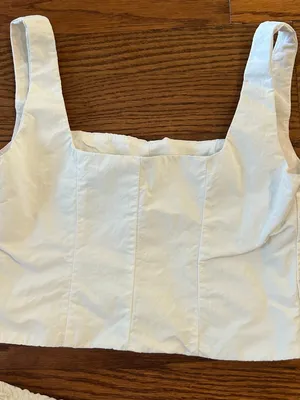MISSGUIDED White Corset Tank Top Bubble Hem Mini Skirt Matching Set Size XS thumbnail 11
