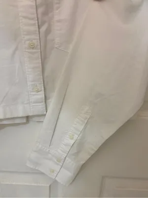 NWOT Offline by Aerie Cropped Button Down Long-Sleeve Shirt in White thumbnail 9