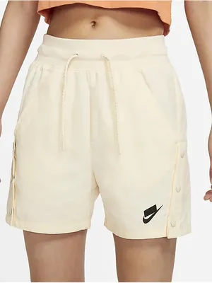 Nike Pale Yellow Sportswear Side Button Shorts Size XXL thumbnail 1