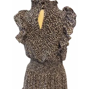 NWT Lulus Women’s Evalina Black Floral Print Mock Neck Midi Dress Size Small thumbnail 12