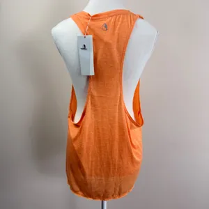 Icyzone Womens Orange Heathered Racerback Activewear Tank Top Size Large NWT thumbnail 3
