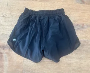 Black Lululemon Hotty Hot Shorts 4" thumbnail 1