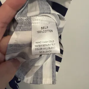 Pinch Striped Blue White Button Front Romper Shorts 3/4 Sleeve Collared Medium‎ Size undefined thumbnail 6